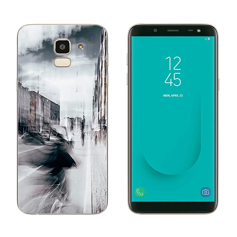 Чехол для Samsung Galaxy J6 2018 чехлы из мягкого ТПУ силикона с принтом J600 SM-J600F телефонов