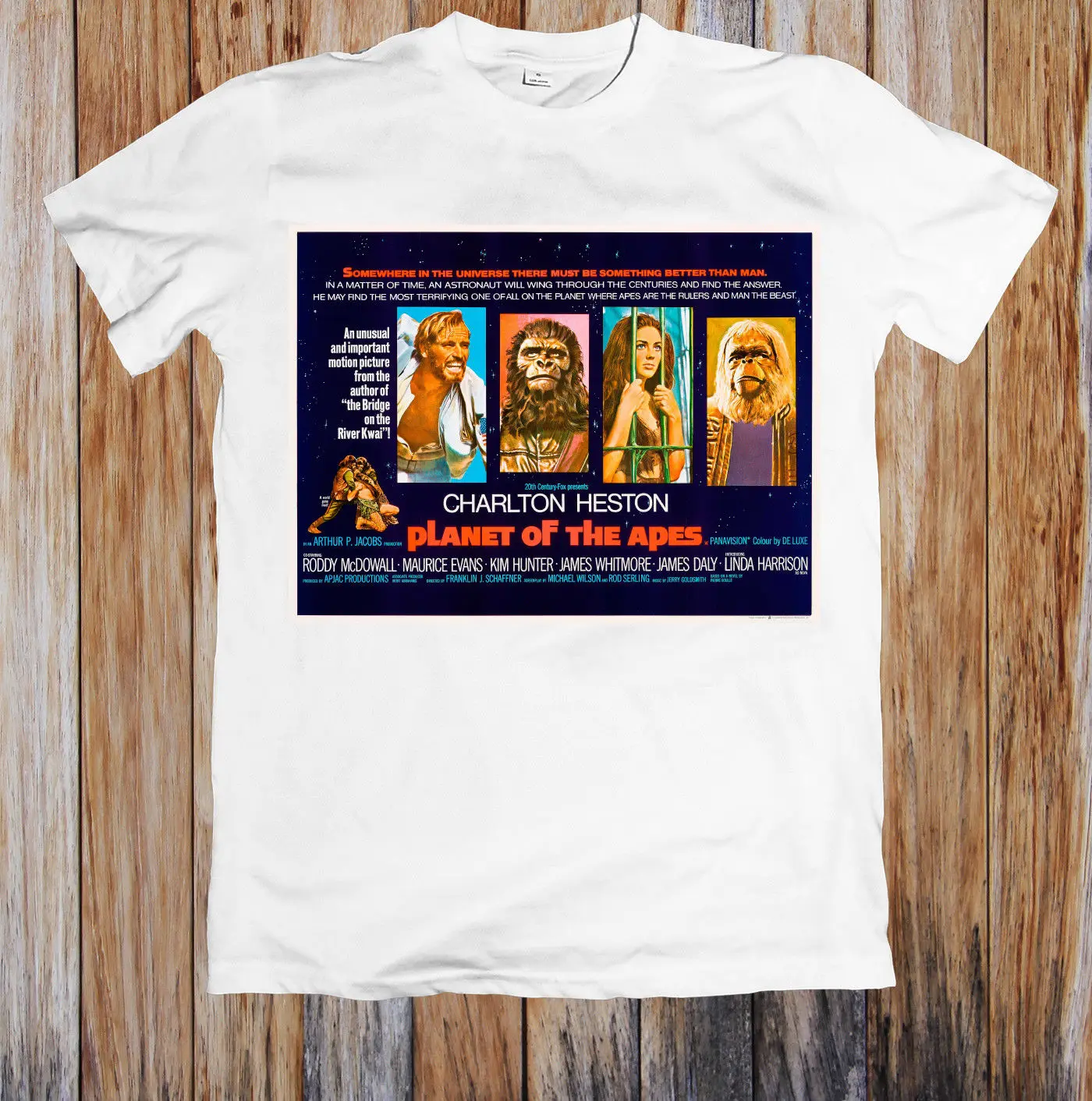 Мужская футболка в стиле ретро PLANET OF THE APES 1960's Повседневная унисекс с