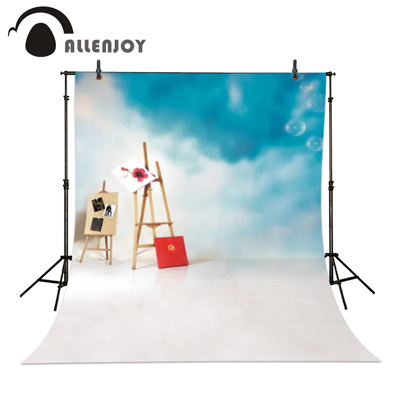 Фон для фотосъемки Allenjoy доска рисования синие пузыри детские фоны фотостудии