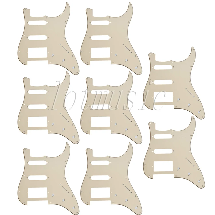 8 шт. SSH Гитара Pickguard 3 ply 11 Отверстие бежевый ПВХ для электрической замены| |