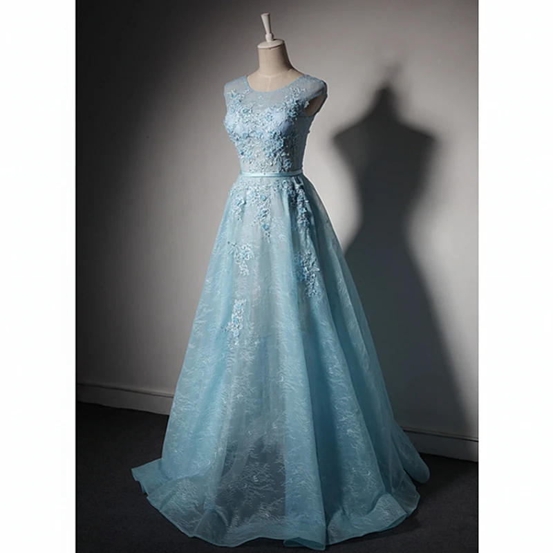 Сексуальное длинное кружевное платье для выпускного вечера 2017 Тюлевое вечернее