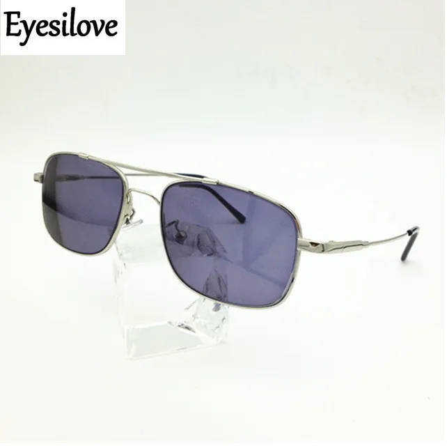Мужские очки для близорукости Eyesilove в металлической оправе по рецепту серого