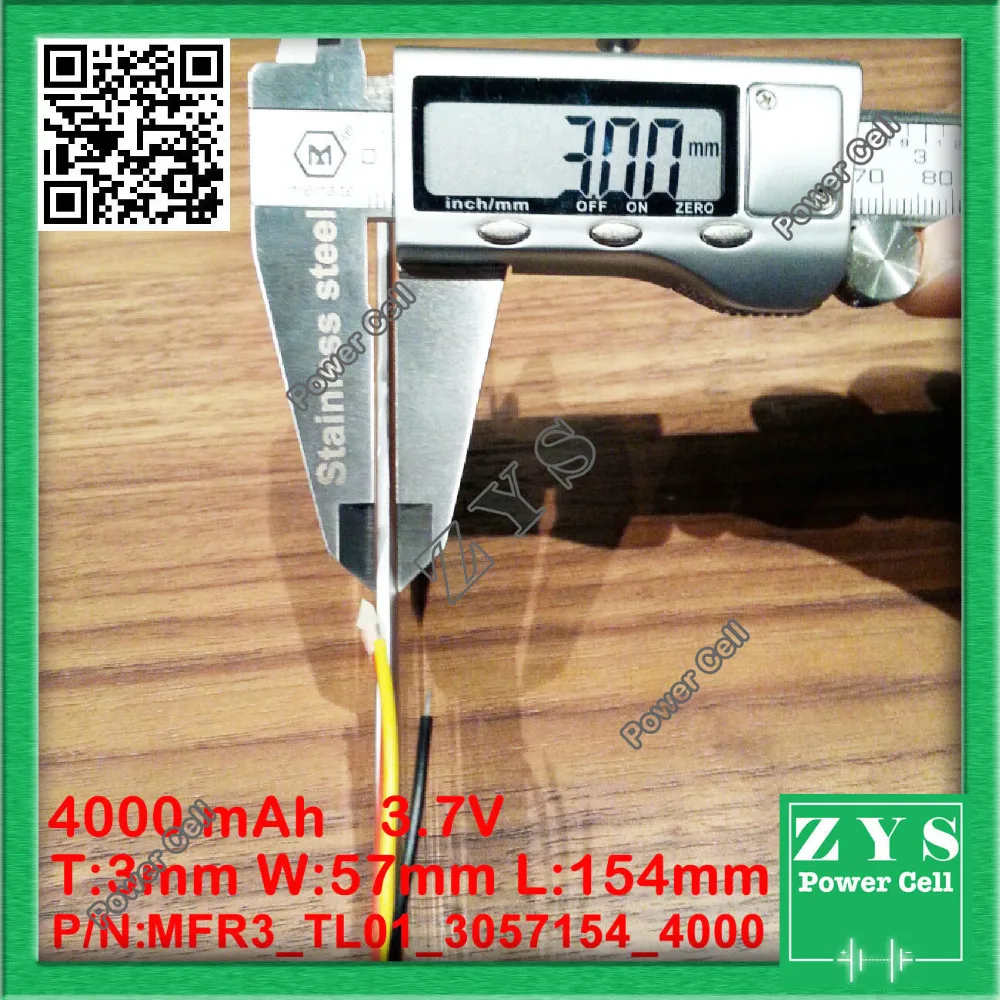 1 шт. Литий-ионная батарея 3 7 v 4000mAh аккумуляторная 4000 mah Размер: 3x57x154mm | Компьютеры и