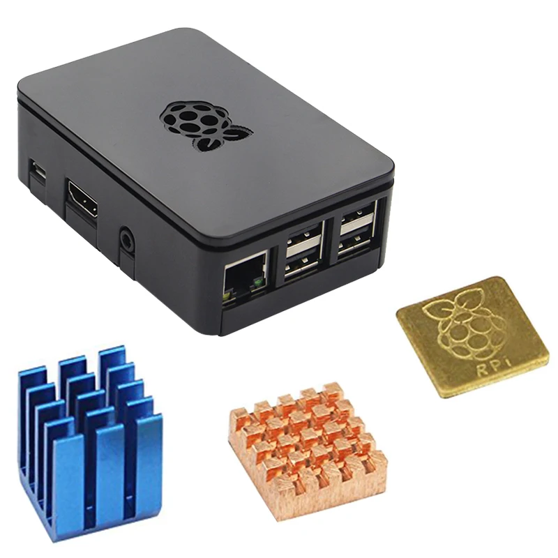 Чехол для корпуса Raspberry Pi чехол с алюминиевым радиатором охлаждающий вентилятор