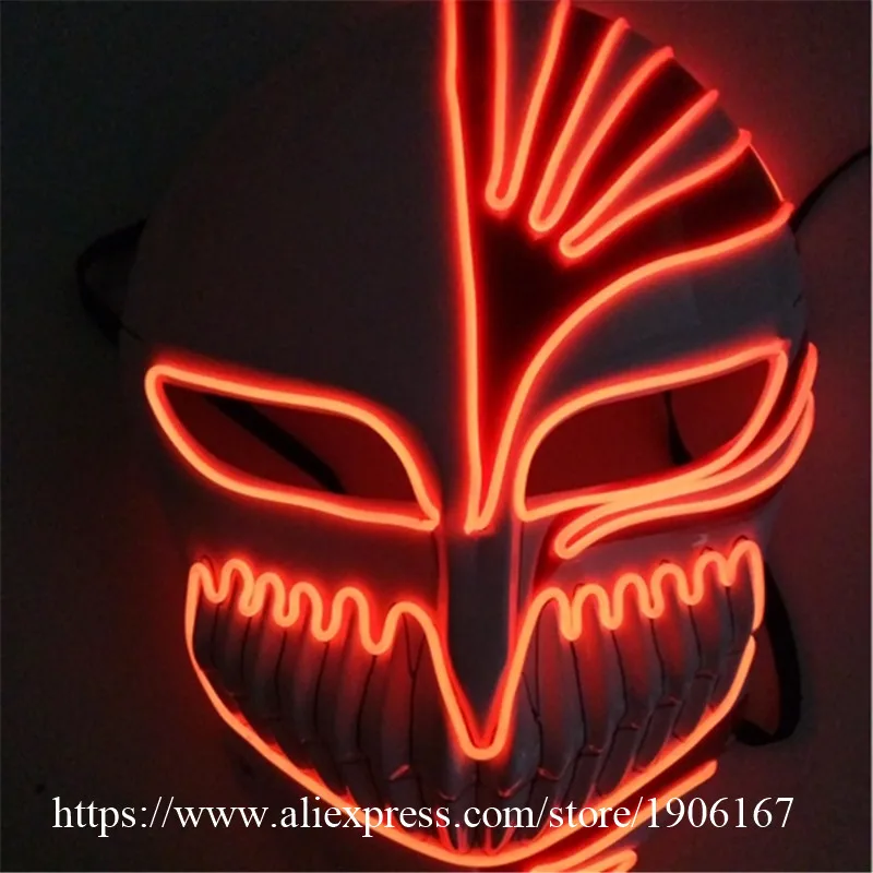 Новый дизайн красочная светящаяся маска смерти из EL провода светодиодная