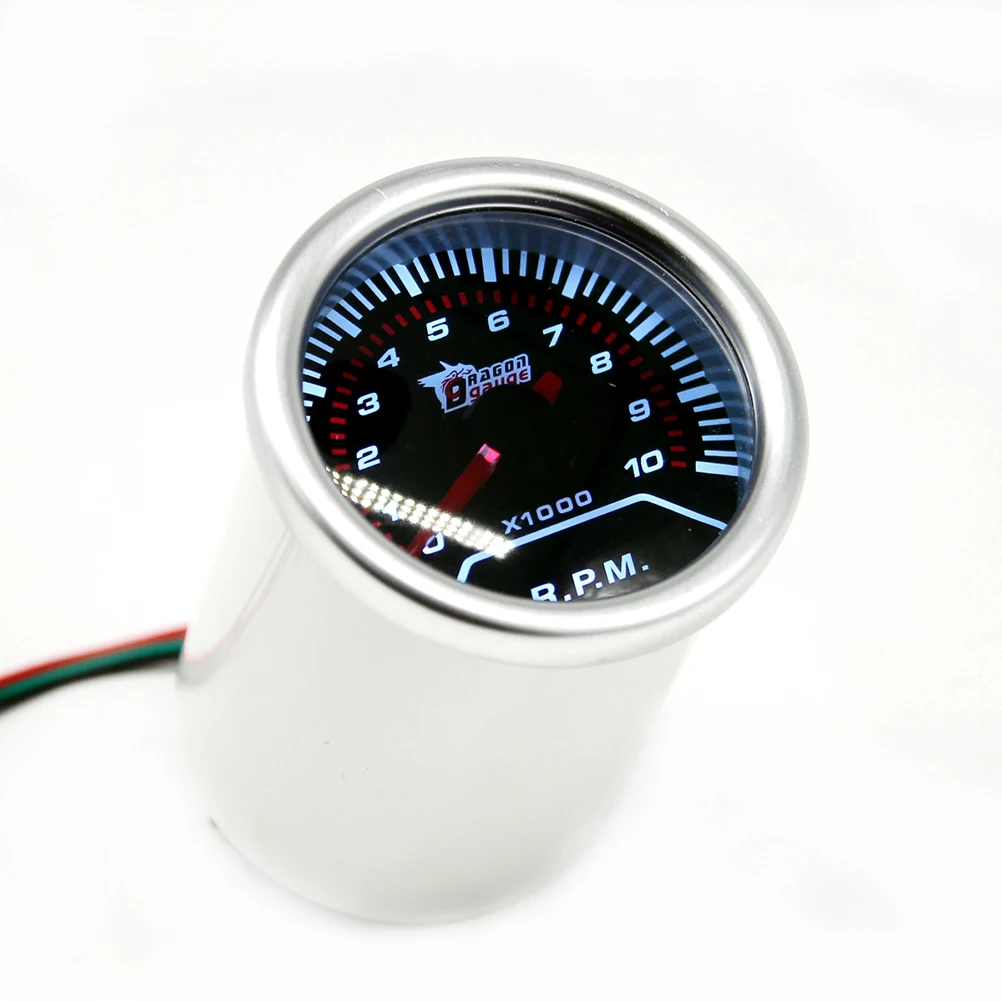 Светодиодный авто инструмент 2 дюйма 52 мм Цифровой тахометр 12 V 4/6/8 цилиндровый