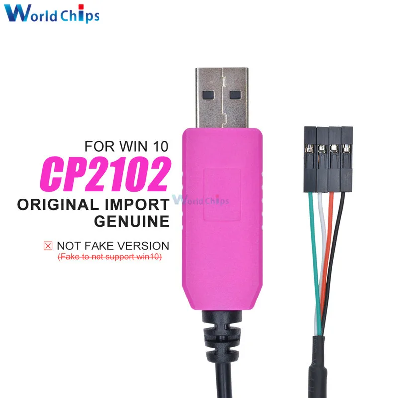 Оригинальный кабель CP2102 USB к UART TTL 1 м 4-контактный последовательный адаптер модуль