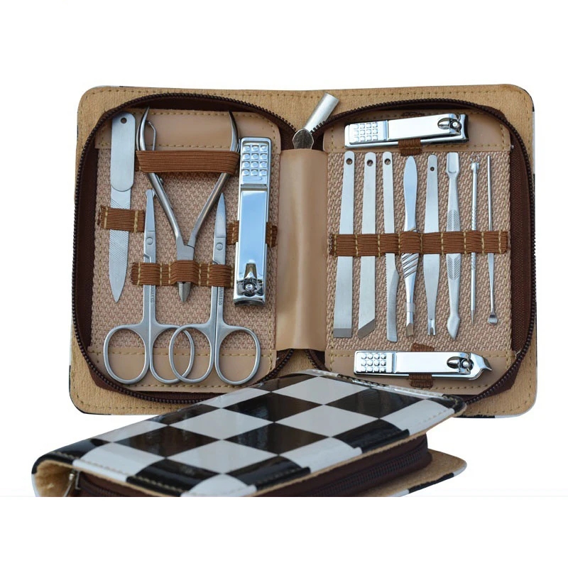 15pcs-set из Красота Маникюр Наборы Нержавеющая сталь Nail Clipper Профессиональный