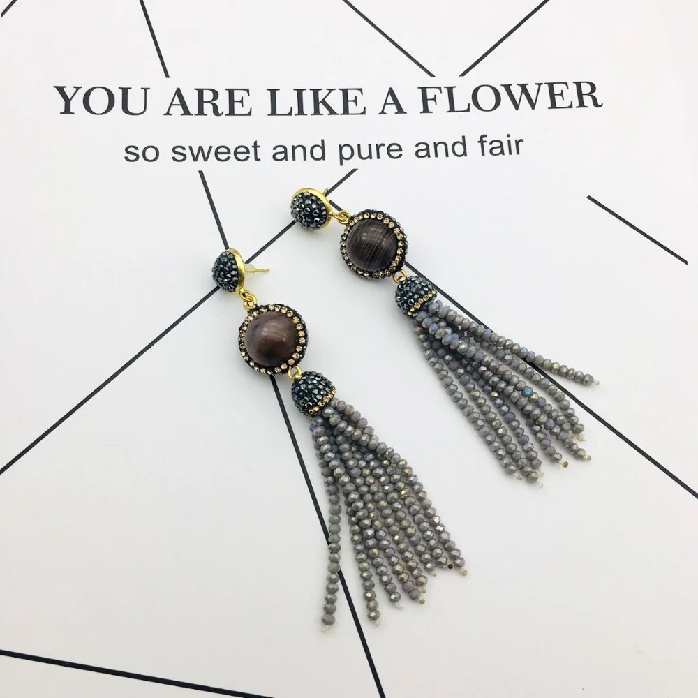 Женские серьги с кисточками длинные в стиле сделай сам ювелирное изделие бохо 108 8