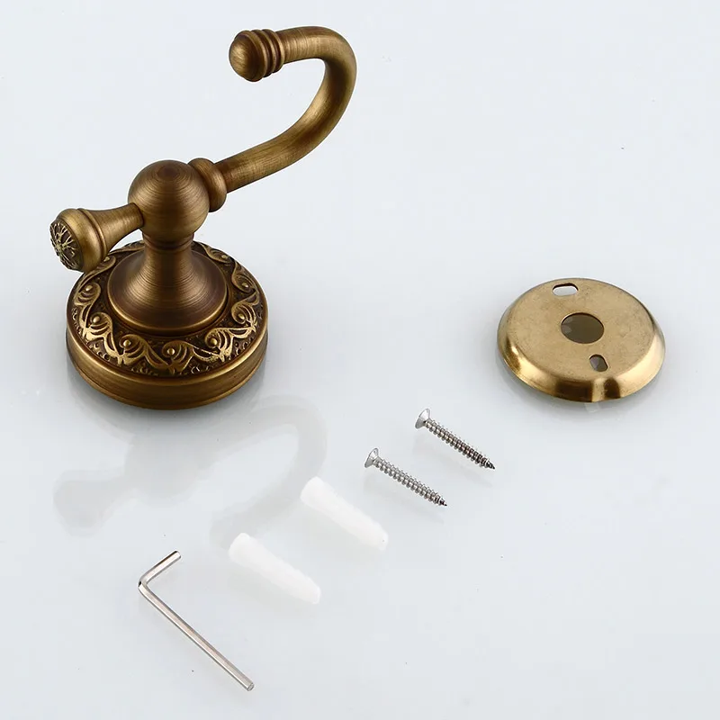 

FACIIO New Europe Copper Single/Double Robe Hook Bathroom Wall Hanger Home Improvement Hooks Bathroom Fixture Hardware