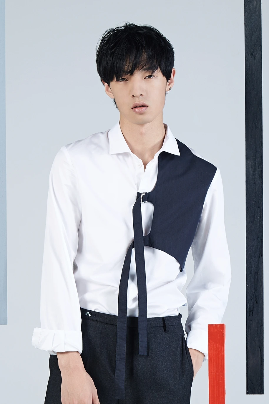 _ 2019 новая мужская одежда стиль для волос женская черная уличная сращенная