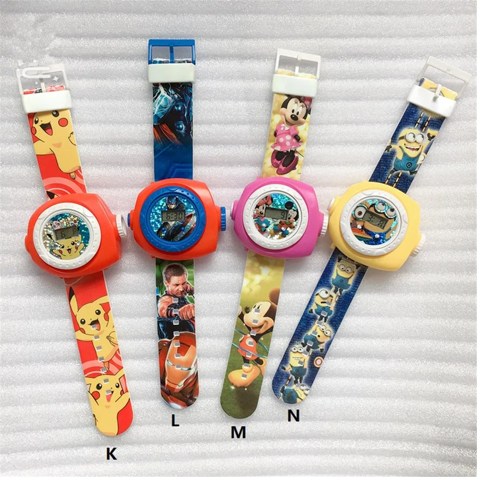 Детские часы Montre Enfant с 3D проекцией в виде Человека-паука для маленьких девочек и мальчиков, детские спортивные цифровые наручные часы relojes