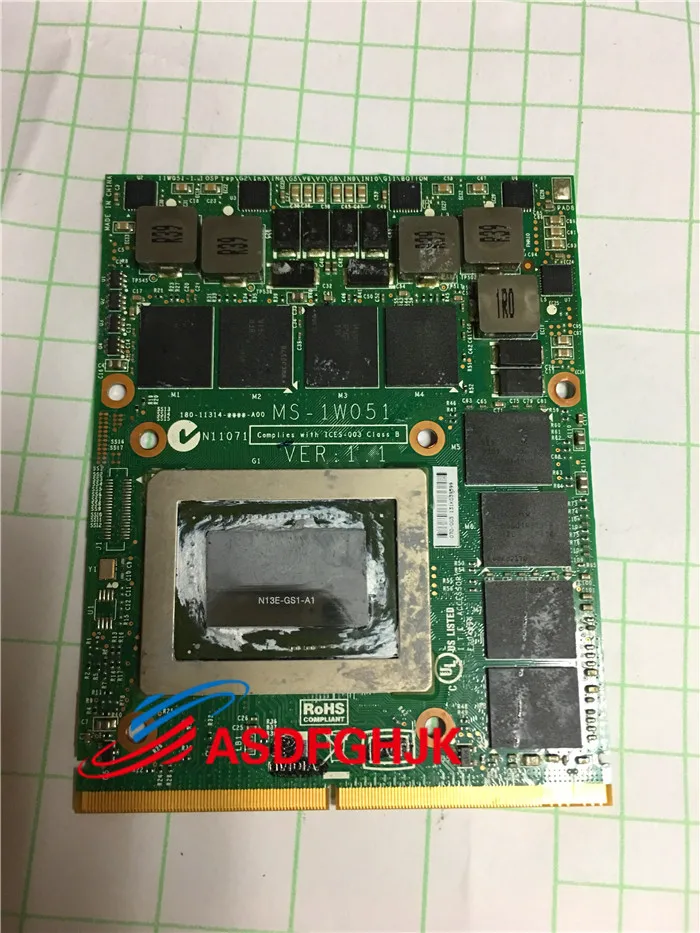 Для NVIDIA GeForce GTX 675m для MSI GT60 GT70 MS-1762 MS-16F3 ноутбук видеокарта Ms-1w051 N13e-gs1-a1 100% TESED OK |