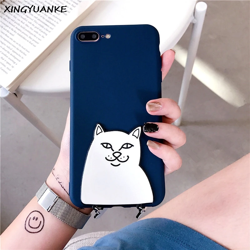 XINGYUANKE 3D мультфильм чехол для huawei P8 Lite 2017 Cute средний палец кошка Coque Honor 8 на Чехол