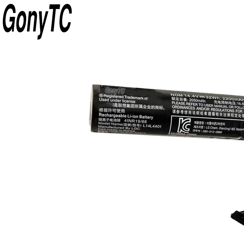 GONYTC L14L4A01 Оригинальный аккумулятор для ноутбука LENOVO IdeaPad V4000 Y50C Z41 Z51 Z41-70 Z51-70 L14L4E01