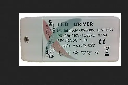 wholesale drop shopping 30PCS/lot Constant voltage LED Driver Transformer Power Supply DC 12V 1.5A 0.5w-18W Promotion