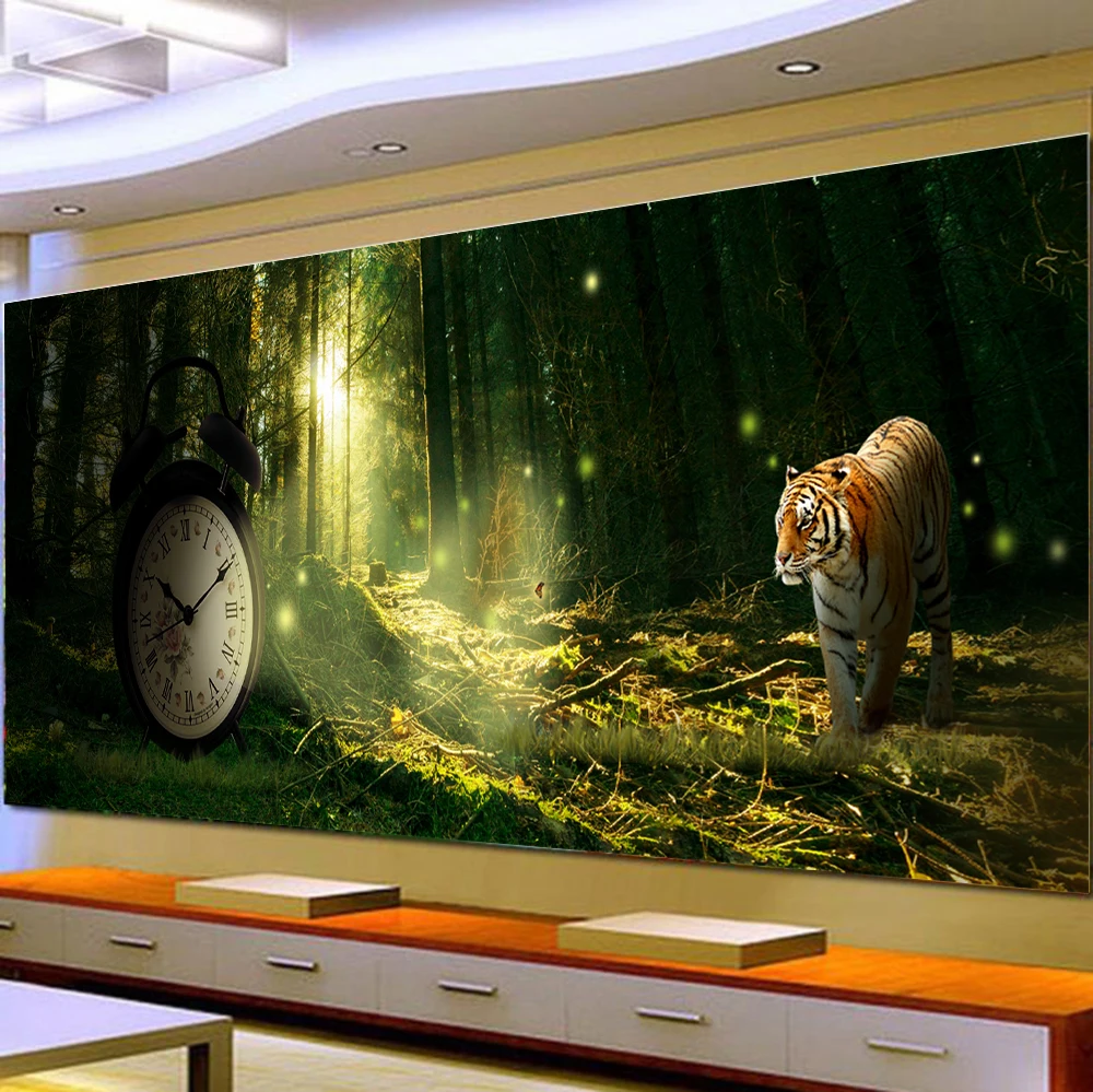 5D DIY Алмазная картина Полный Круглый настенное искусство полная дрель тигр