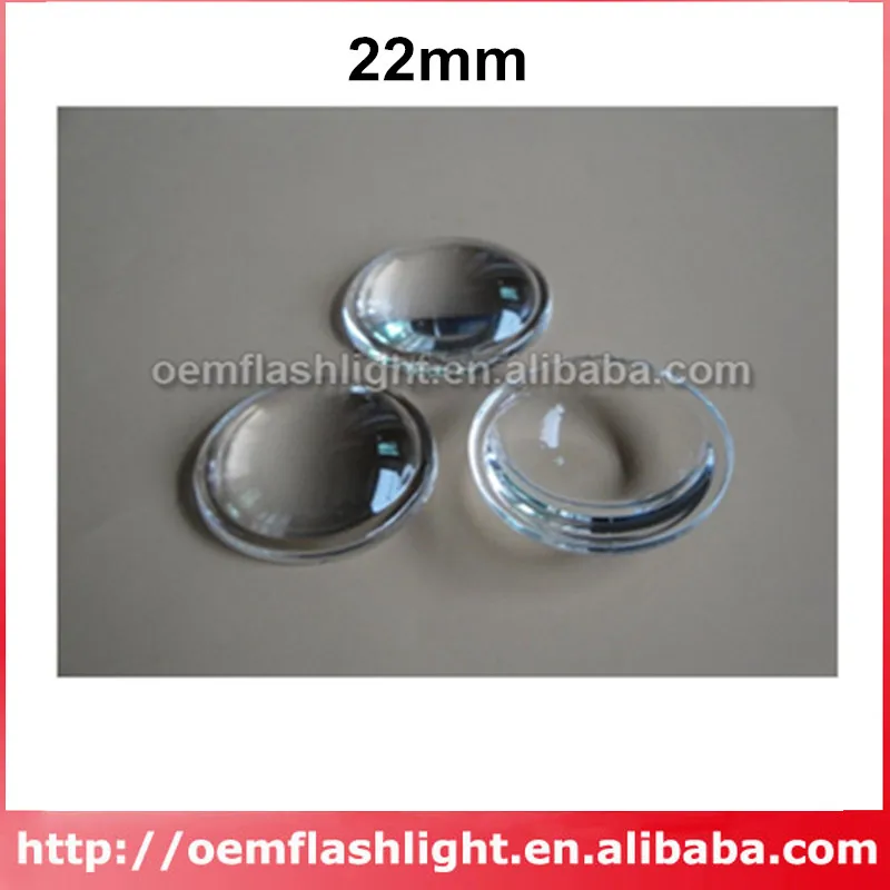 

22mm Optical Glass LED Lamp Lens - 1pc