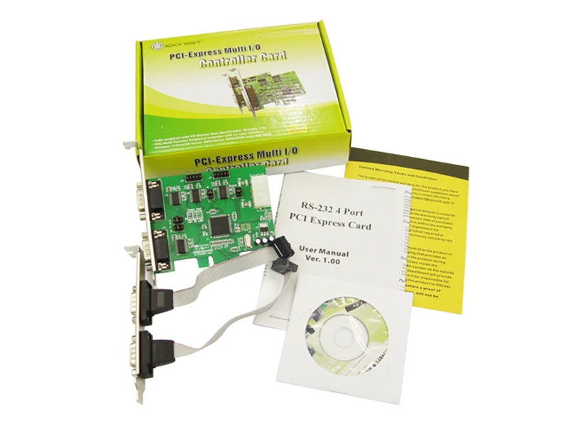 Бесплатная доставка PCIe PCI Express 4 последовательный порт RS232 COM DB9 настольные карты