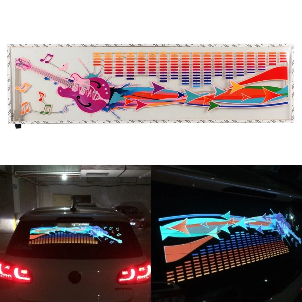Новый светодиодный фонарик 90X25cm музыкальный ритм лампа активация звуком