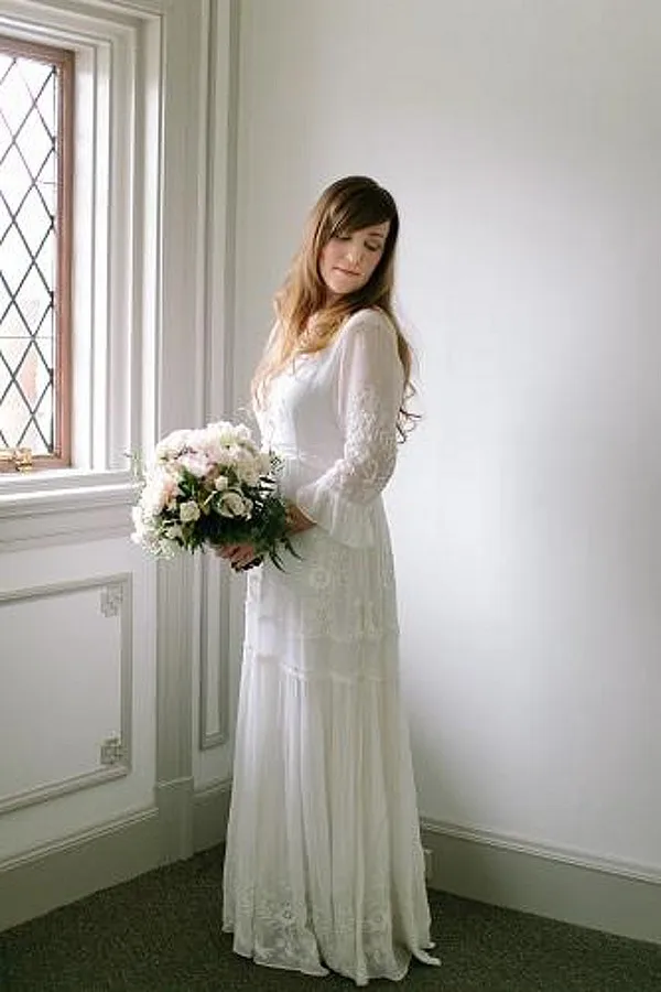 Fashion 2019 Summer Women Ethnic Flower Embroidered Lace Dress Cotton Tunic Long Maxi Flare Sleeve Boho | Женская одежда