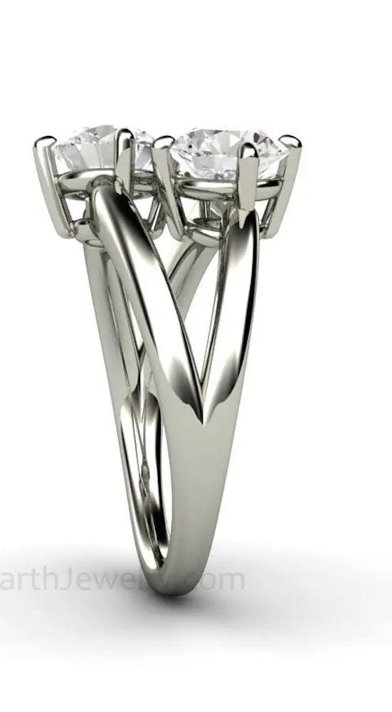 Стерлинговое Серебро 925 0.5ct F кольца с муассанитом для женщин Помолвочное