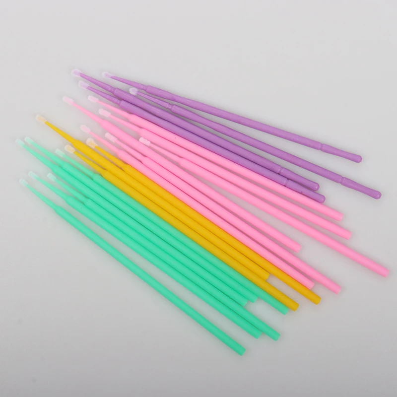 300 шт. Одноразовые индивидуальные аппликаторы микро кисти в тубе тушь для ресниц