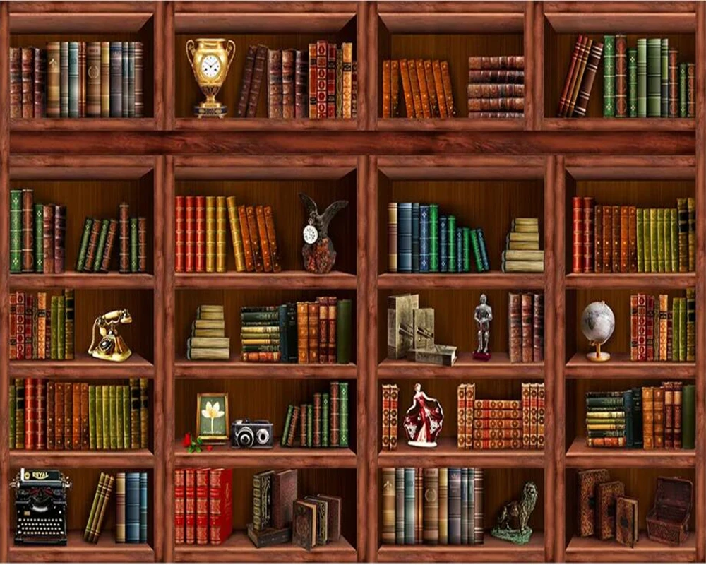 3D-обои на заказ wellyu Настенные обои для гостиной книжной полки книжного шкафа