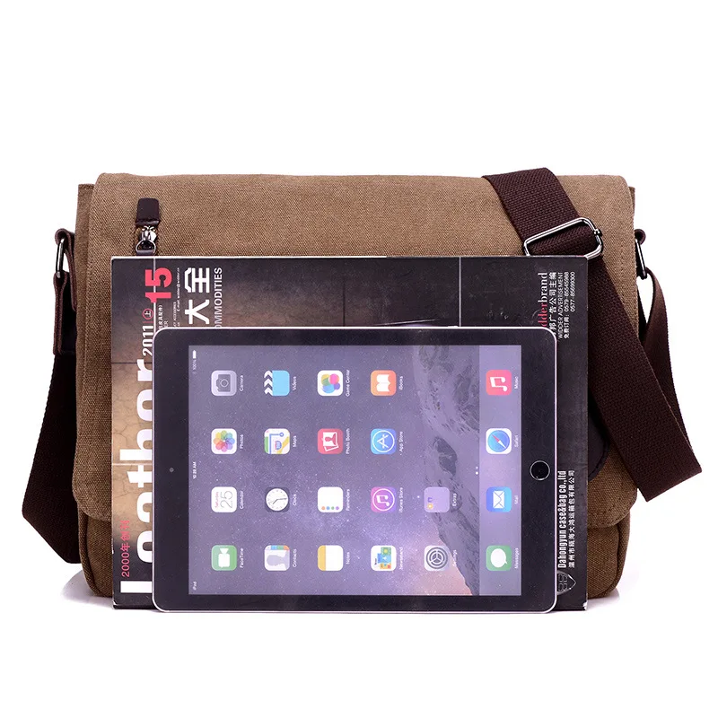 Kvky мужчин холщовый мешок человек деловая сумка моды Crossbody мужской сумки