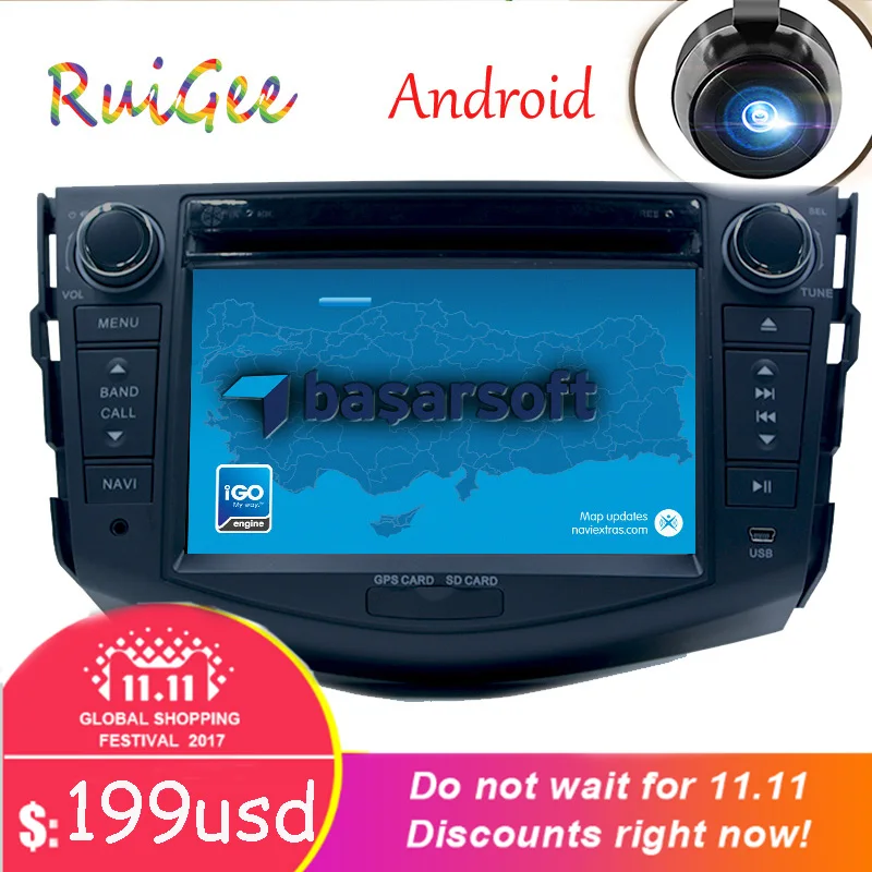 

Автомобильный dvd-плеер на Android 7,1 для Toyota RAV4 Rav 4 2007 2008 2009 2010, 2 din, 2011*1024, gps-навигация, Wi-Fi, rds