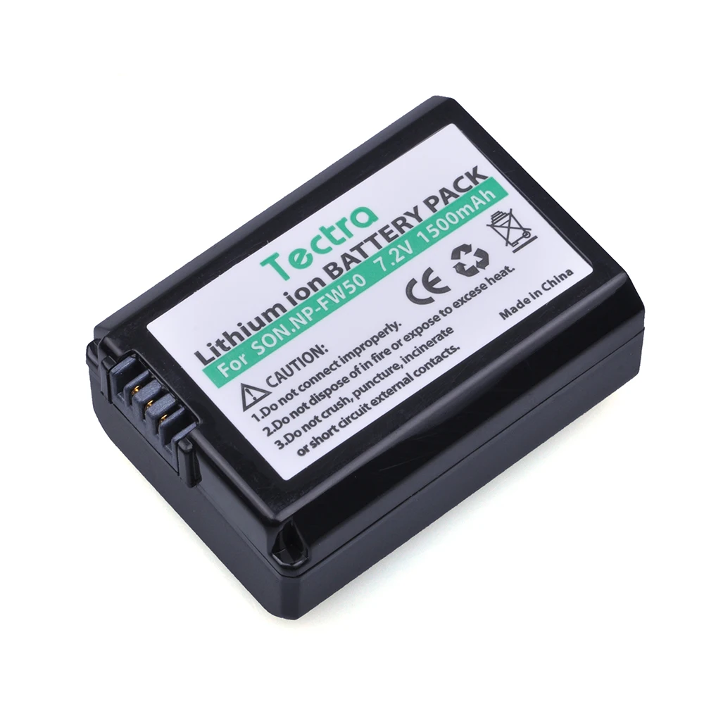Аккумулятор Tectra NPFW50 1500 мА · ч 2 шт. аккумулятор с аккумулятором для Sony 1 5 a5000 a6500 NP