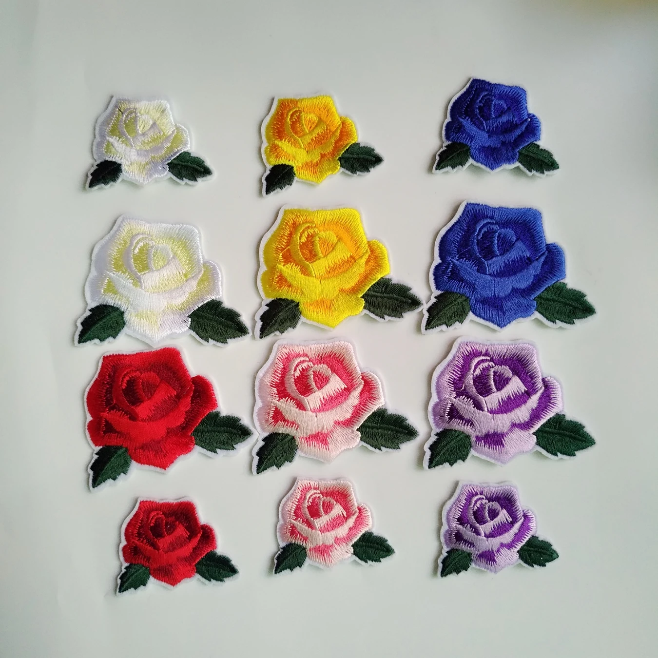 60 шт. вышитые розы ZHUTOUSAN разные цвета|flower iron on|flower on patchesiron patches |