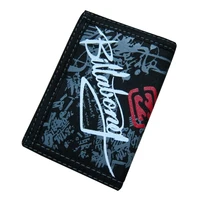 creative writing graffiti canvas student wallet zipper short design magic multifunctional 3 fold men purse 128 5cm 106
