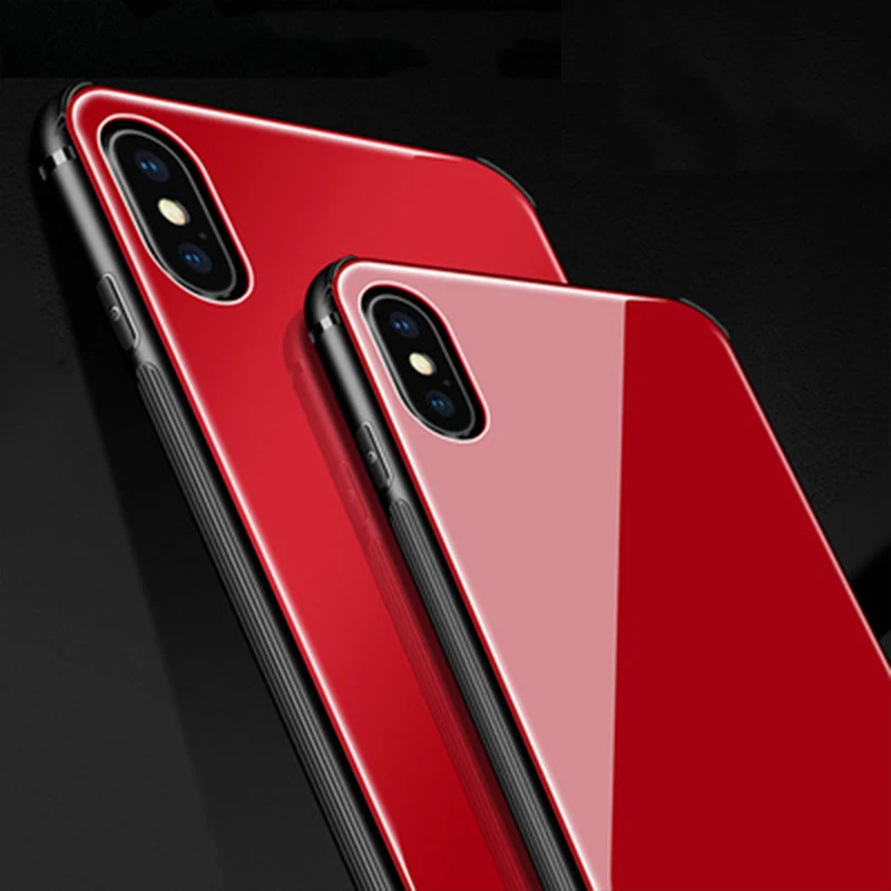 Sikai закаленное Стекло чехол для iPhone X Роскошный Гибридный задняя крышка