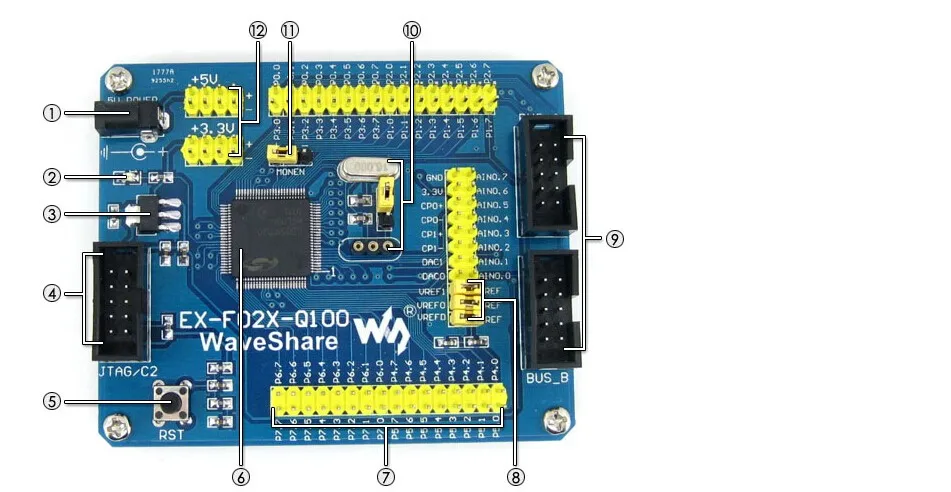 C8051F020 C8051F Серии 8051 Совет По Развитию Evaluation Kit Инструменты Полный I/O Expander EX-F02x-Q100