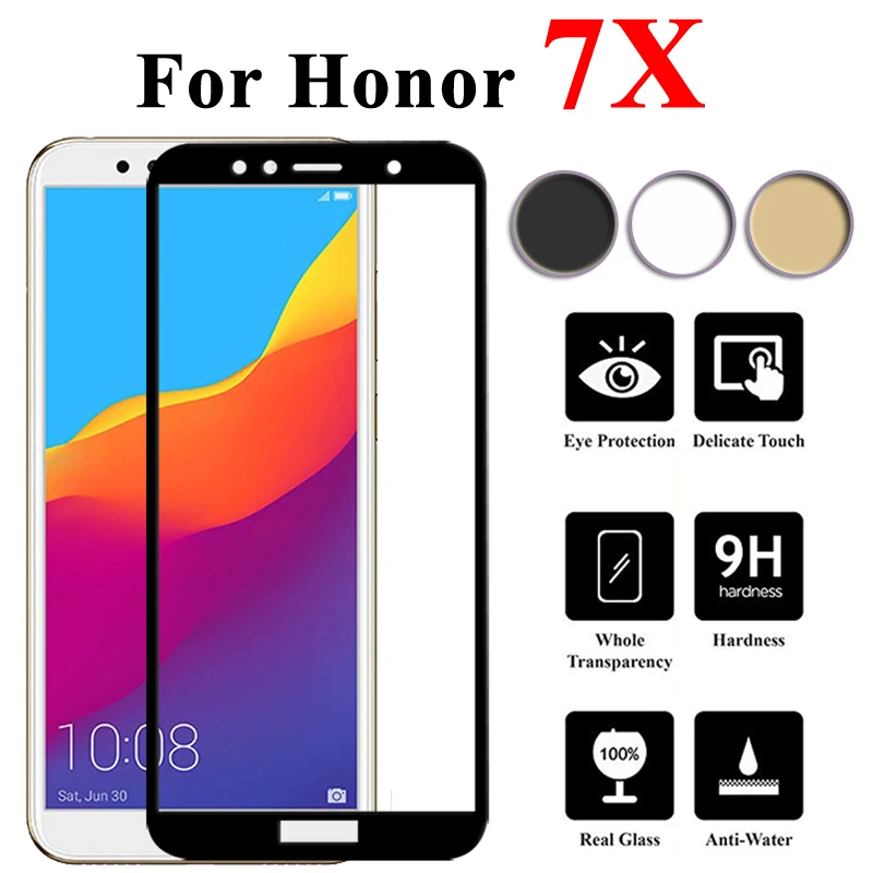 Защитное стекло для huawei honor 7x закаленное защитное экрана x7 7 x glas honor7x защитная