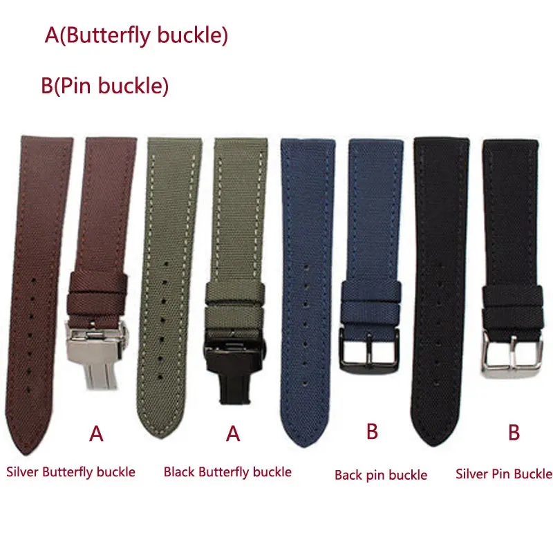 Ремешок нейлоновый для наручных часов водонепроницаемый браслет с защитой от