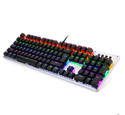 Игровая клавиатура LINGBAO JIGUANSHI механическая с подсветкой 87/104 клавиши черный/синий