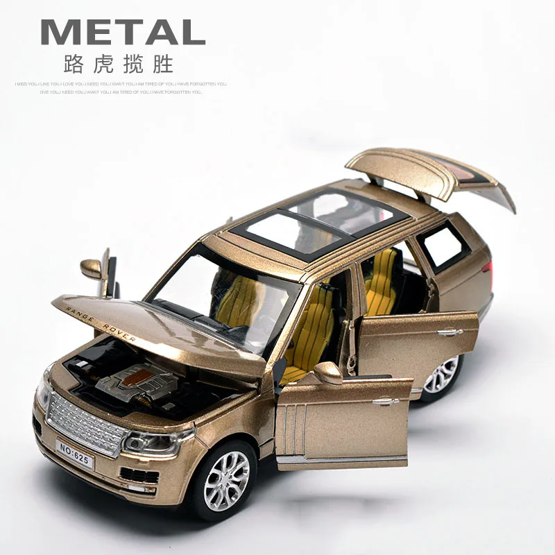 1:32 Land Off Road Rover металлическая модель автомобиля 7 сидений автомобиль со звуком и
