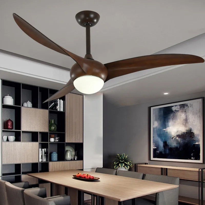 

Wooden ceiling fan with light for Living room Bedroom Kitchen 52 inch remote control ceiling fan light indoor house lighting