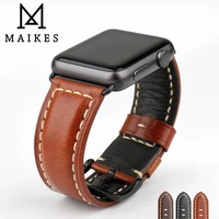 maikes watch accessories leather watchband for apple watch strap 44mm 40mm series 1 2 3 4 iwatch apple watch band 42mm 38mm