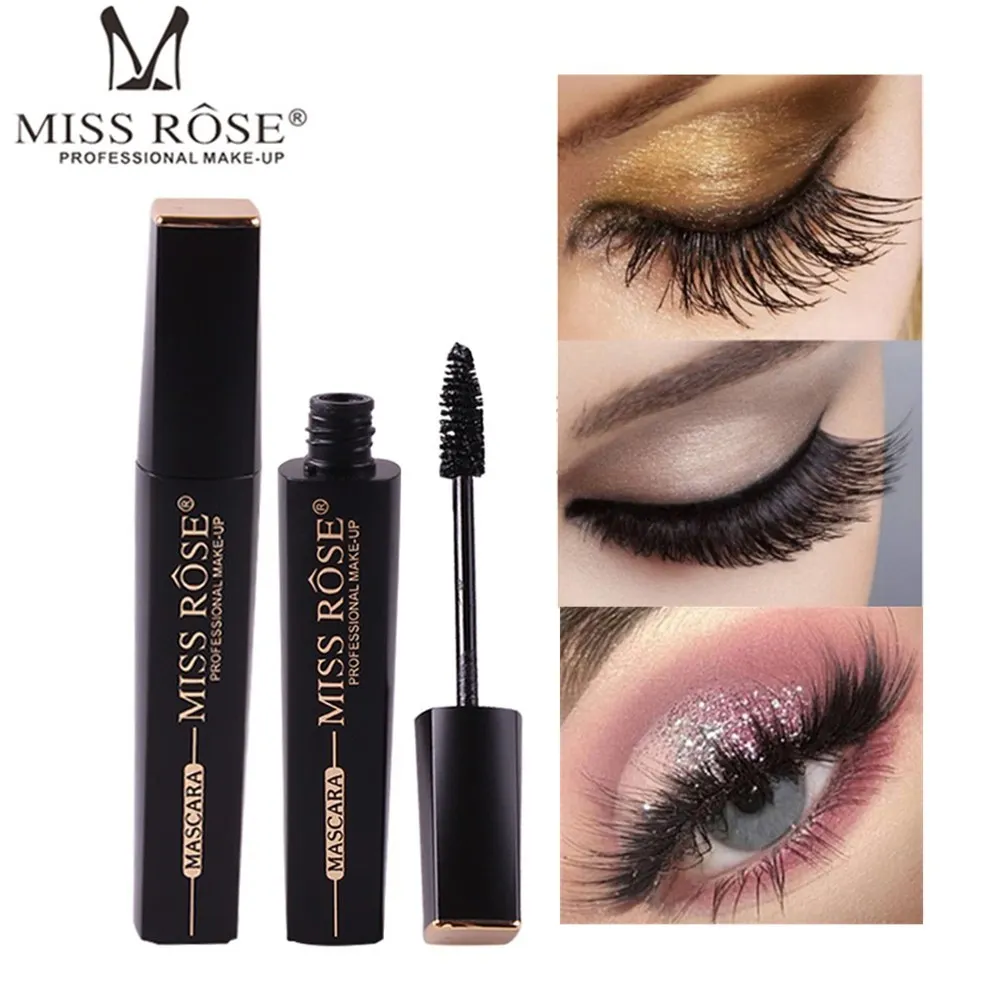 MISS ROSE, 3D тушь для ресниц, макияж, косметика, ресницы, тушь для ресниц, водостойкая, длительное подкручивание, густая черная