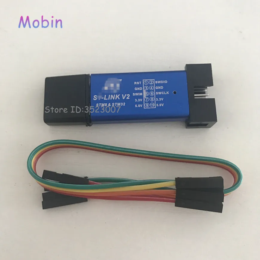 10 шт./лот ST Link V2 stlink mini STM8STM32 STLINK симулятор загрузки программирования с крышкой