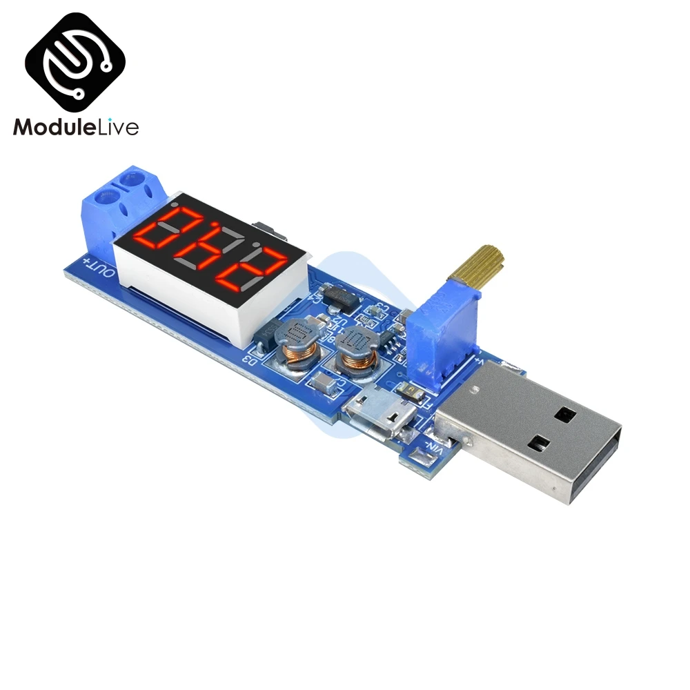 DC-DC 5V до 3,5 V/12 V USB Шаг вверх/вниз Питание Модуль Регулируемый повышающий преобразователя постоянного тока Выход постоянного тока 1,2 V-24 V