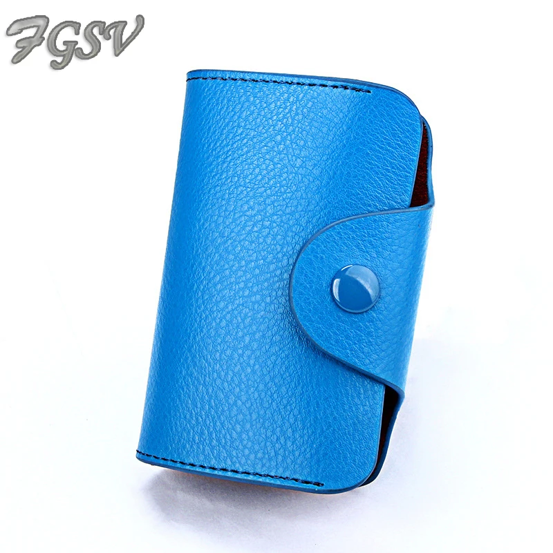 FGSV High quality PU leather hasp big capacity cards credit ID card holder fashion business wallet purse FGS309 | Багаж и сумки