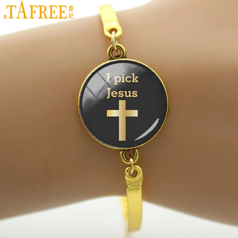 Браслеты TAFREE Я беру Иисуса христианство Бог крест религиозные подвески