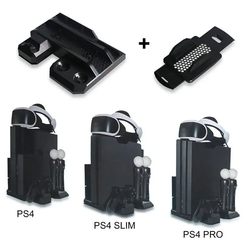 Для PS4 Pro и Slim многофункциональная Вертикальная охлаждающая подставка PS Move