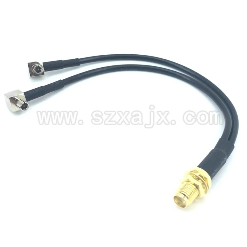 

Удлинительный шнур JX SMA Female для 2 разъемов TS9, разветвитель типа Y, кабель Pigtail для HUAWEI/ZTE, 3G/4G, модем, антенна