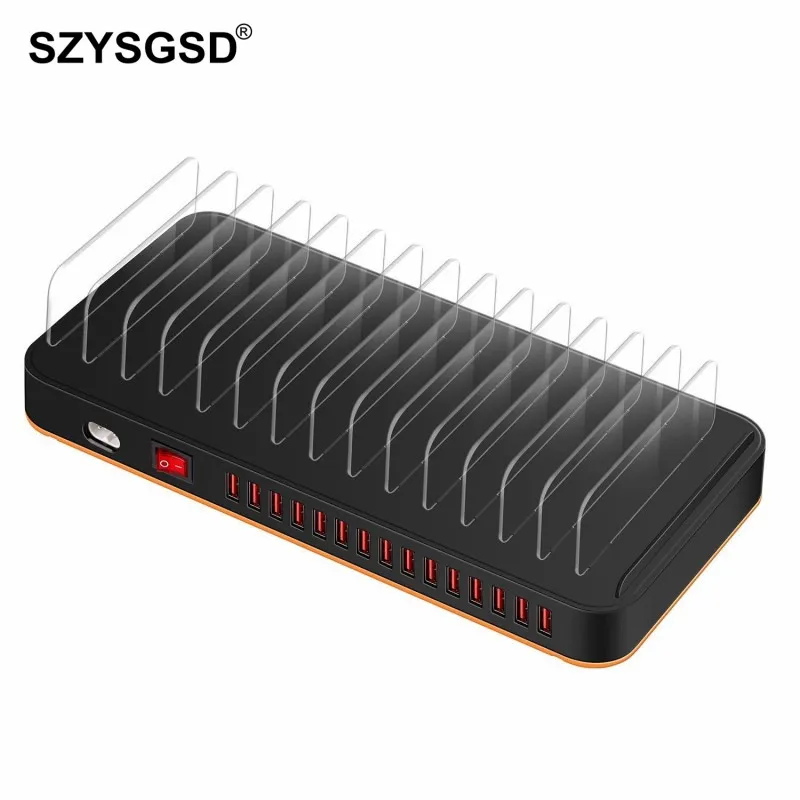 SZYSGSD Mutli USB зарядное устройство 15 портов быстрое для iPhone Samsung 3.5A зарядная док