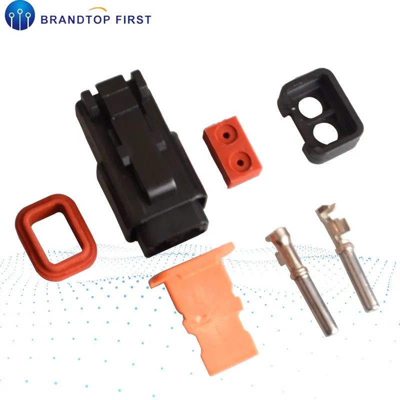 DT06-2S DT04-2P 2 шпильки мужской женский Электрический провод разъем Amphenol Deutsch DT серии улучшенное уплотнение водонепроницаемый - Цвет: DT06-2S